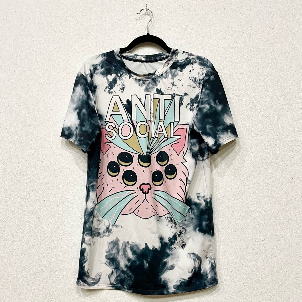 Graphic Elastane Stretchy T-Shirt Dress